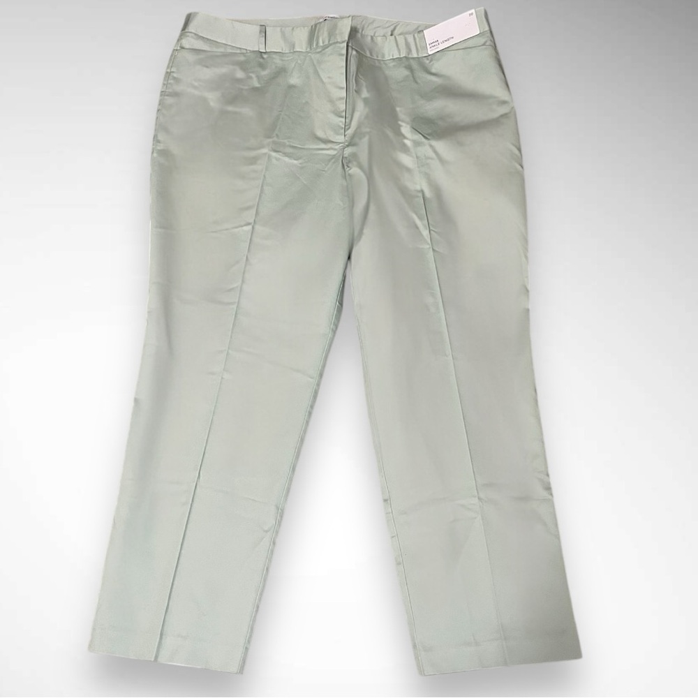 LIZ CLAIBORNE Light Green Mid-Rise Ankle Length Trousers Size 20 | NWT